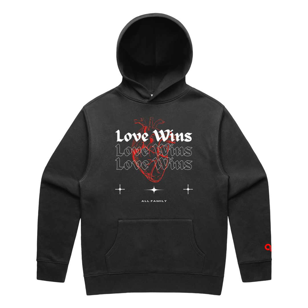 "Love Wins" Relaxed Faded Hoody